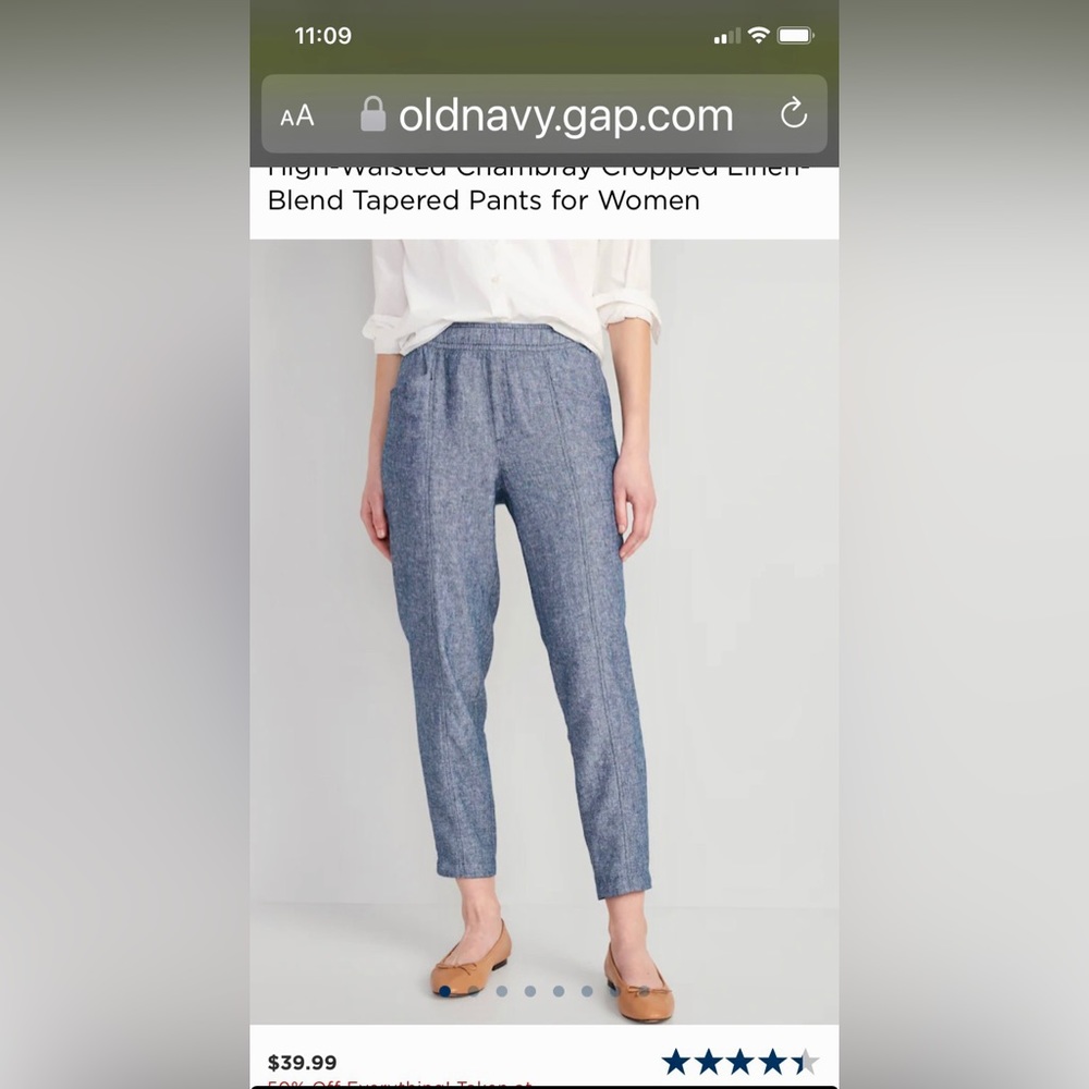 Old Navy linen pant size Small